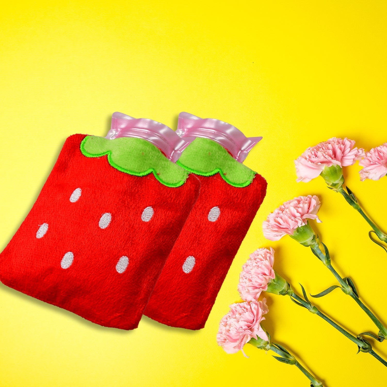 6516 Strawberry small Hot Water Bag with Cover for Pain Relief, Neck, Shoulder Pain and Hand, Feet Warmer, Menstrual Cramps. 6516 Strawberry small Hot Water Bag with Cover for Pain Relief, Neck, Shoulder Pain and Hand, Feet Warmer, Menstrual Cramps.